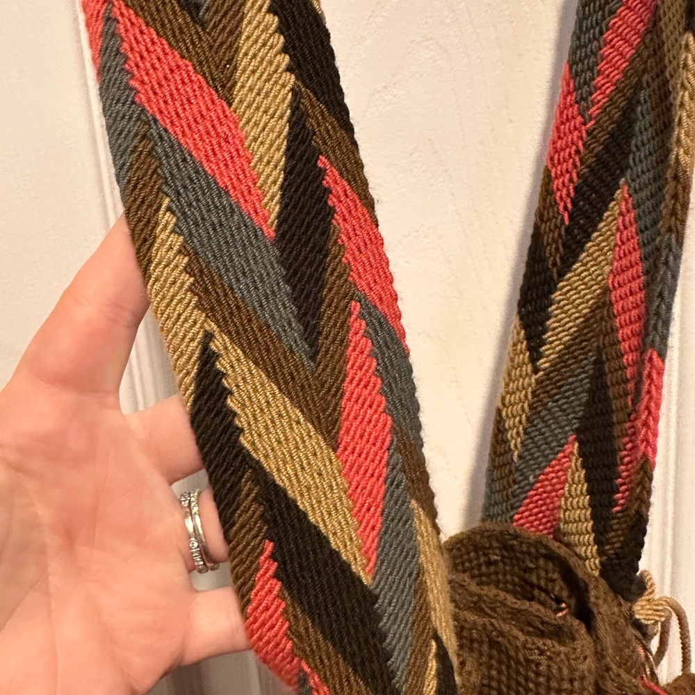 Wayuu bag - brown and light pink - Picture 7 of 13